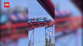 VIDEO: Tegang Roller Coaster Dufan Tersendat di Tanjakan