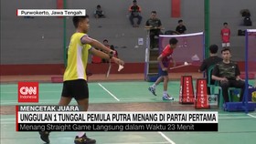VIDEO: Unggulan 1 Tunggal Pemula Putra Menang di Partai Pertama