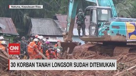 VIDEO: Total 30 Korban Tanah Longsor Sudah Ditemukan