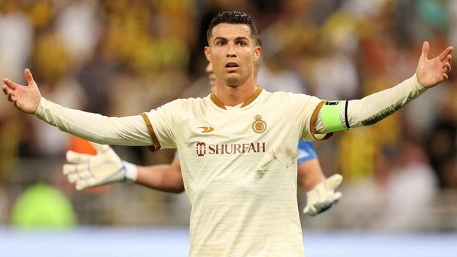 Cristiano Ronaldo bawa Al Nassr pesta gol saat membantai Al Adalah 5-0 di Liga Arab Saudi, Rabu (5/4) dini hari WIB.