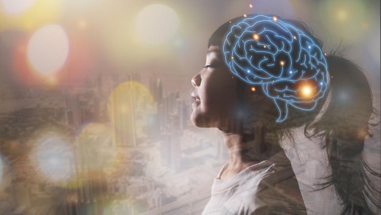 Ilustrasi Anak Cerdas Brain Nervous System concept. Science is something that children should study and learn. Thinking process and Psychology of Kids.