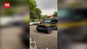 VIDEO: Detik-detik Mobil Rubicon dan Mario Tiba di TKP Rekonstruksi