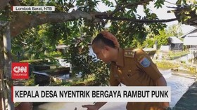 VIDEO: Kepala Desa Nyentrik Bergaya Rambut Punk