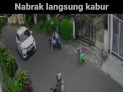 Beredar Video Pemotor Tabrak Lari Pejalan Kaki di Balirejo Jogja