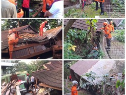 Rumah di Jagakarsa Jaksel Ambruk Usai Diterjang Longsor