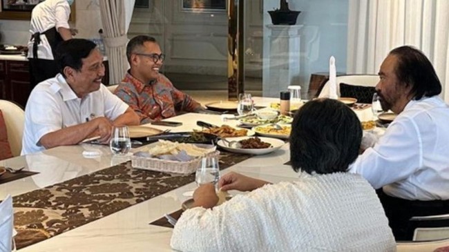 Partai Demokrat merespons pertemuan Surya Paloh dan Luhut Binsar Pandjaitan di markas Nasdem.