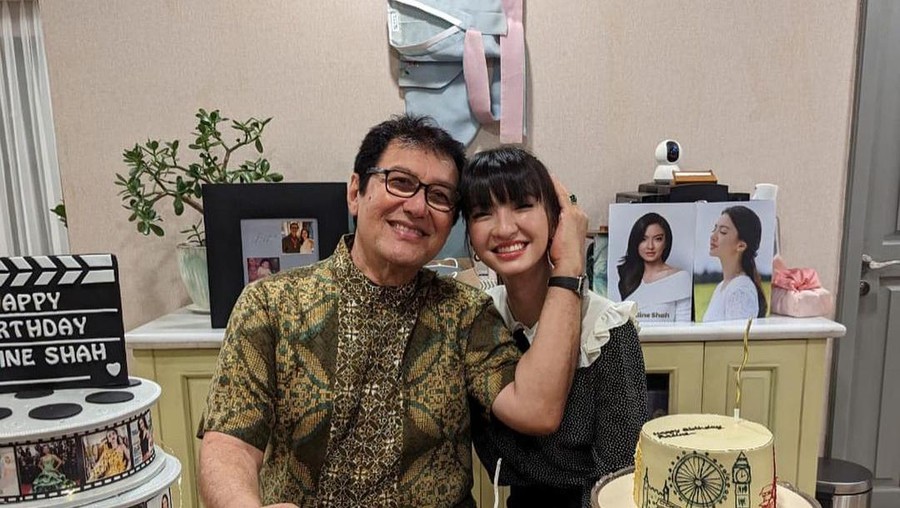 raline shah Kebersamaan Raline Shah dengan sang ayah.