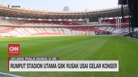 VIDEO: Rumput Stadion Utama GBK Rusak Usai Gelar Konser