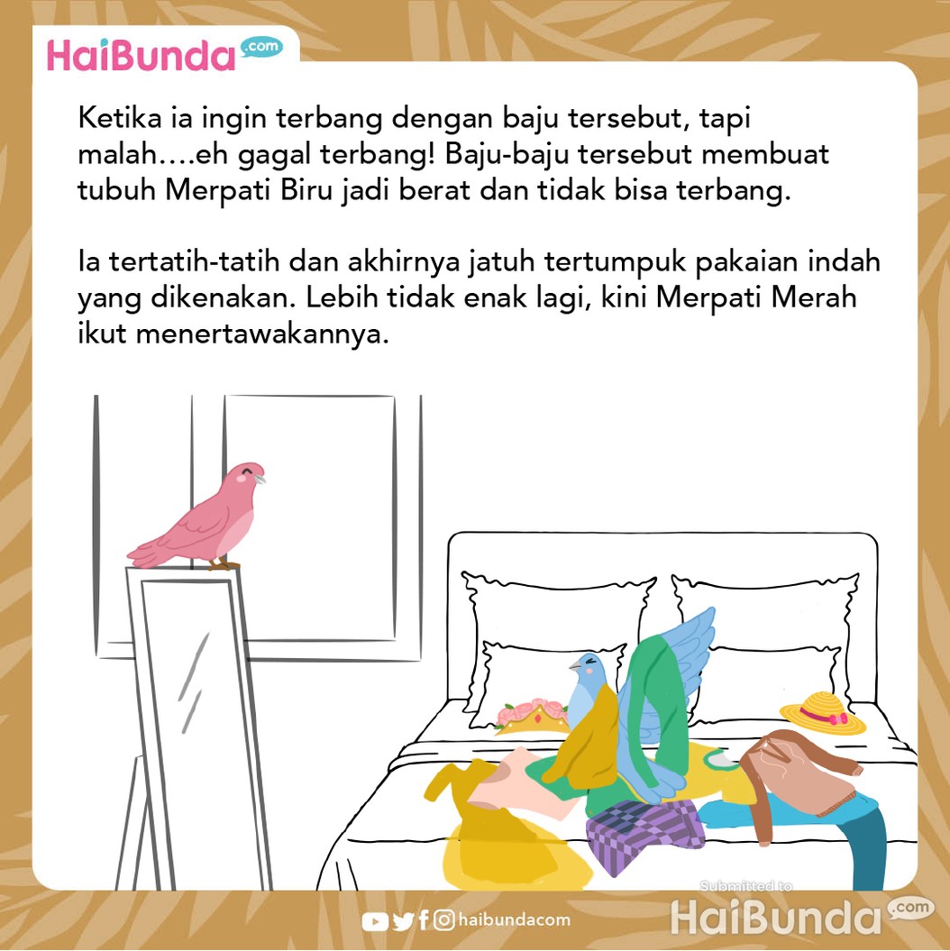 Cerita Fabel: Merpati Juga Mau Baju Baru
