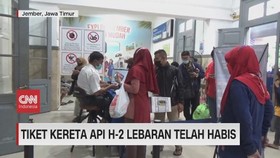 VIDEO: Tiket Kereta Api H-2 Lebaran Telah Habis