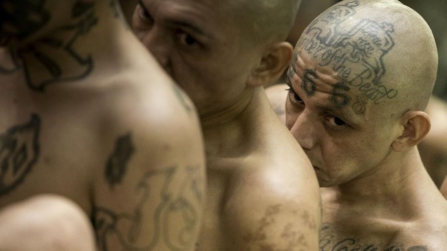 FOTO: Kala 2 Ribu Napi El Salvador Pindah ke Penjara Terbesar di Dunia