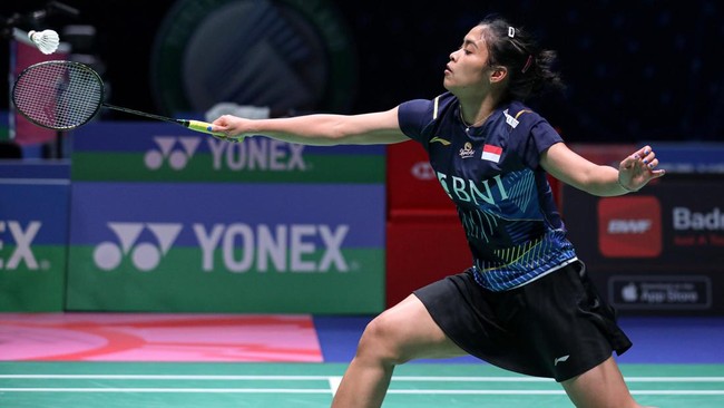 Gregoria Mariska Tunjung mengalahkan Pai Yu Po pada babak pertama Badminton Asia Championships (BAC) 2023.