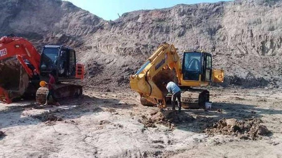 Lahan perkebunan warga di Cimarga, Lebak, diserobot dan beralih fungsi jadi tambang pasir. (Foto: dok. Istimewa)