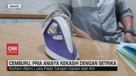 VIDEO: Cemburu, Pria Aniaya Kekasih Dengan Setrika