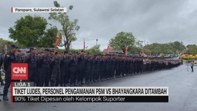 VIDEO: Tiket Ludes, Personel Pengamanan PSM Vs Bhayangkara Ditambah