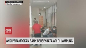 VIDEO: Aksi Perampokan Bank Bersenjata Api di Lampung