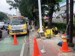 Warga Harap Perbaikan Guiding Block Jl Dewi Sartika Tak Setengah-setengah