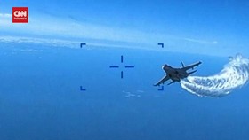 VIDEO: Detik-detik Tegang Drone AS Dicegat Jet Rusia di Laut Hitam