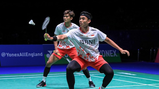 Ganda putra Indonesia Bagas Maulana/Muhammad Shohibul Fikri jadi runner up Swiss Open 2024.