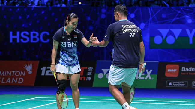 Ganda campuran Indonesia Rehan/Lisa kalah dari pasangan Malaysia Chen Tang Jioe/Toh Ee Wei di semifinal Orleans Masters 2023, Sabtu (8/4).