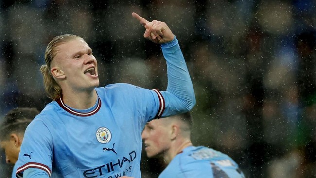Hasil Piala FA: Haaland Hattrick, Man City Lumat Burnley Manchester City menang telak atas Burnley yang diwarnai hattrick Erling Haaland pada perempat final Piala FA.