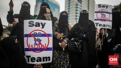 FOTO: PA 212 Demo Tolak Kedatangan Timnas Israel