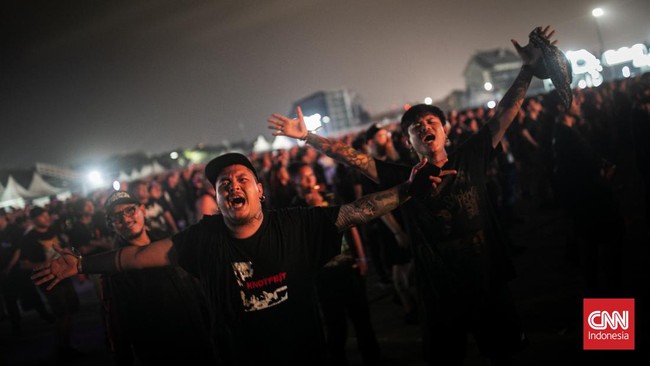 FOTO: Metalhead Dimanjakan Band Metal di Hari Penutup Hammersonic 2023