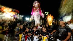 FOTO: Riuh Pawai Ogoh-ogoh Menyambut Nyepi di Bali