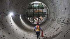 FOTO: Progres Pembangunan Fase II MRT Jakarta Sudah Separuh Jalan