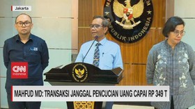 VIDEO: Mahfud MD Transaksi Janggal Pencucian Uang Capai Rp. 349 T