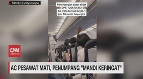 VIDEO: AC Pesawat Mati, Penumpang 'Mandi Keringat'