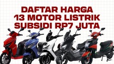 INFOGRAFIS: Daftar Harga 13 Motor Listrik Subsidi Rp7 Juta