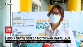 VIDEO: Mudik Gratis Sepeda Motor Naik Kapal Laut