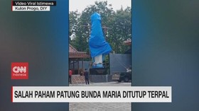 VIDEO: Salah Paham Patung Bunda Maria Ditutup Terpal
