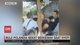 VIDEO: Bule Polandia Nekat Berkemah Saat Nyepi