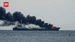 VIDEO: Penampakan Kapal BBM Pertamina Terbakar di Laut Mataram
