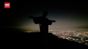 VIDEO: Momen Patung Kristus Penebus Gelap Gulita saat Earth Hour