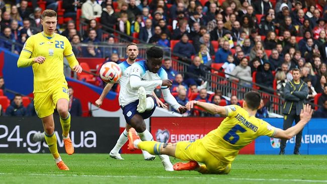 Saka Gemilang, Inggris Tekuk Ukraina 2-0