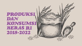 INFOGRAFIS: Produksi dan Konsumsi Beras RI 2018-2022