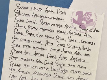 img-title Baca Surat dari Shane Lukas, Pihak David Ozora Beri Komentar Menohok