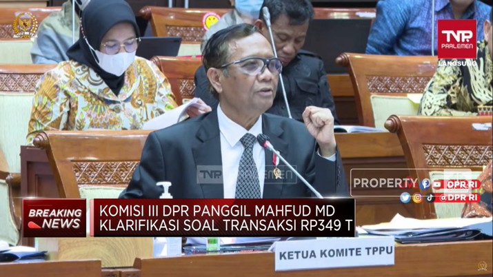 Komisi III Panggil Mahfud MD Untuk Klarifikasi Transaksi Rp 349 Triliuni (CNBC Indonesia TV)