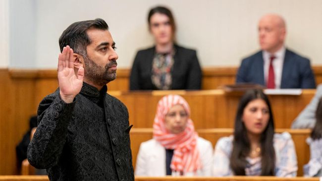 FOTO: Sosok Humza Yousaf Muslim Pertama yang Pimpin Skotlandia