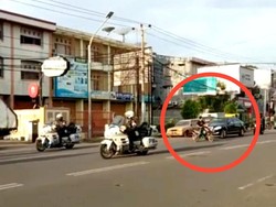 Polisi Selidiki Pemotor Ugal-ugalan Terobos Iring-iringan Jokowi di Makassar