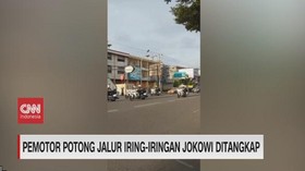 VIDEO: Pemotor Potong Jalur Iring-Iringan Jokowi DItangkap