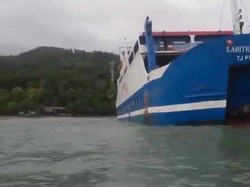 Kapal Feri Mabuhay Tabrak KMP Labitra hingga Kandas di Laut Merak