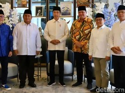 Hatta Rajasa Foto Bareng Jokowi-5 Ketum Parpol, Ikut Pertemuan Tertutup?