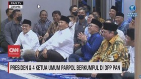 VIDEO: Presiden dan 4 Ketua Umum Parpol Berkumpul di DPP PAN