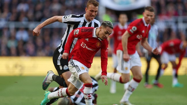 Manchester United kalah dari Newcastle dalam pertandingan lanjutan Liga Inggris 2022/2023, Minggu (2/4).