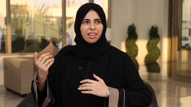 Jubir Menteri Luar Negeri Qatar Lolwah Alkhater menyindir kelakuan pasukan Israel yang menyerang laga sepak bola Palestina Kamis (30/3).