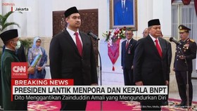VIDEO: Presiden Lantik Menpora Dan Kepala BNPT